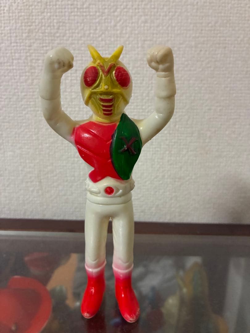 当時物、パチ無版権ソフビ　仮面ライダーエックス