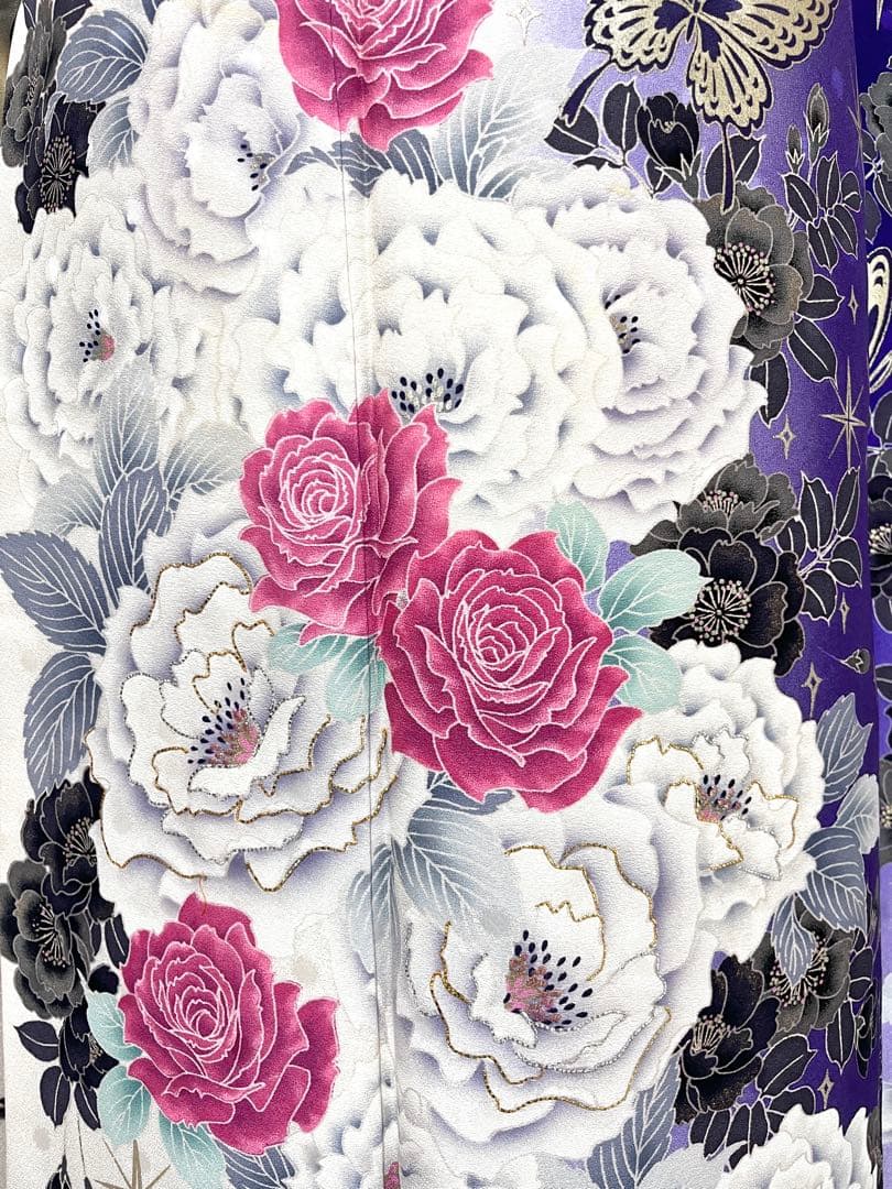 【美おり】振袖 正絹 振袖フルセット 7点セット 成人式 エレガント 牡丹