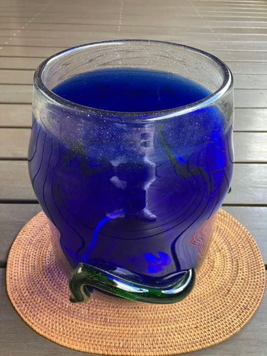 琉球ガラス　稲嶺盛吉　花瓶