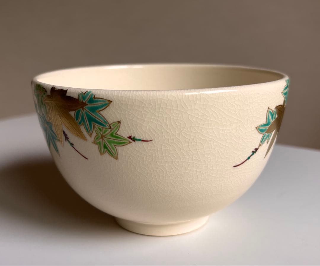 【美品】粟田焼　青楓　茶碗　清昌堂やました　佳山　薫風　共箱