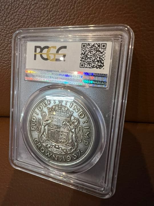 ジョージ6世　クラウン　大型　PCGS