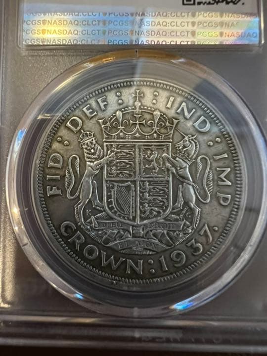 ジョージ6世　クラウン　大型　PCGS