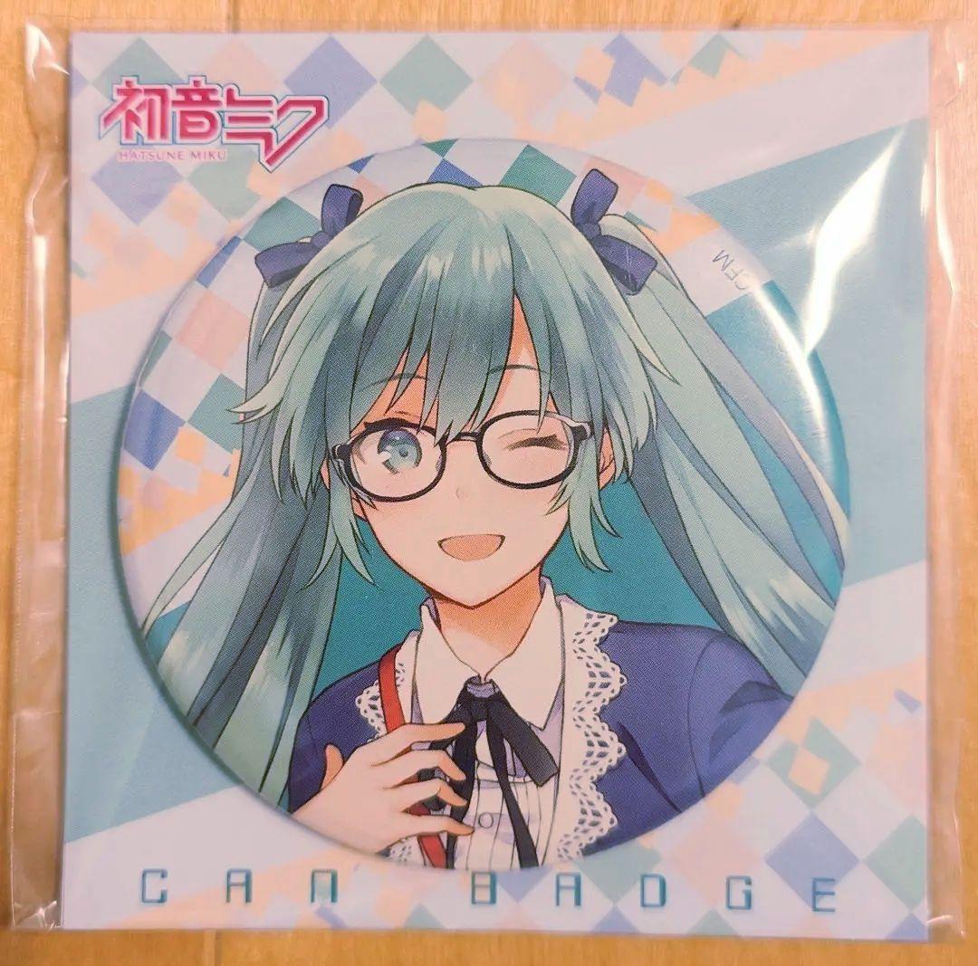 初音ミク 缶バッジ メガネver. Illustration MACCO 新品