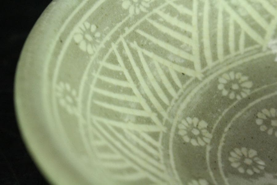 茶道具 朝日 刷毛目茶碗 阿漕 三嶋茶碗 二件(K-A991)