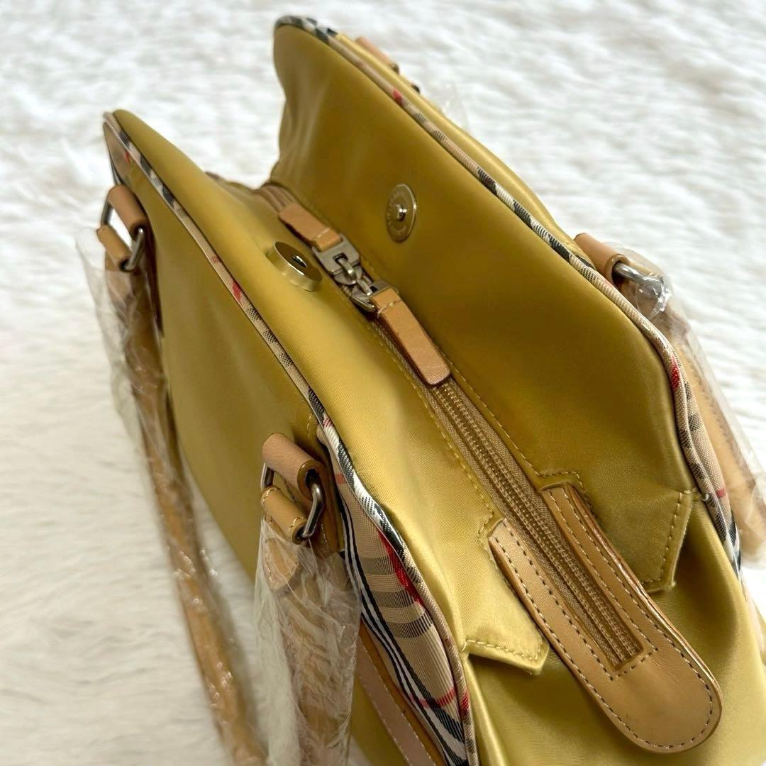 訳あり新品✨バーバリーズ ショルダーバッグ イエロー ノバチェック タグ付き