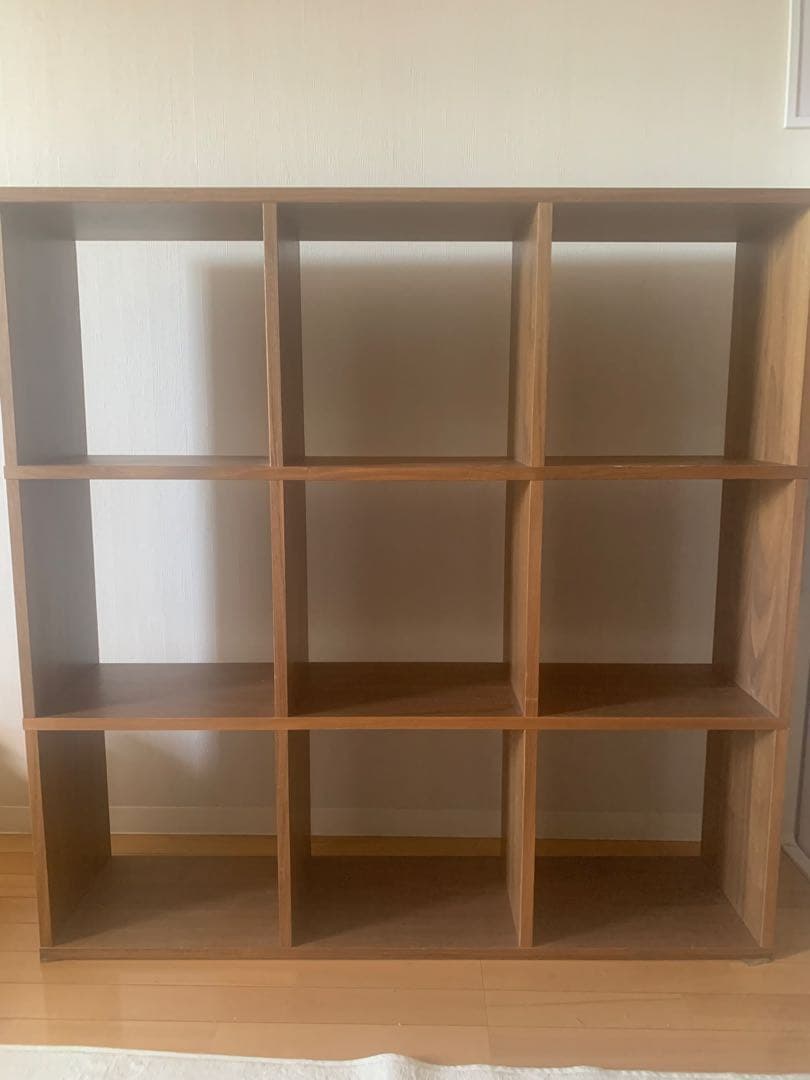 無印　スタッキングシェルフ　３段３列　ウォールナット