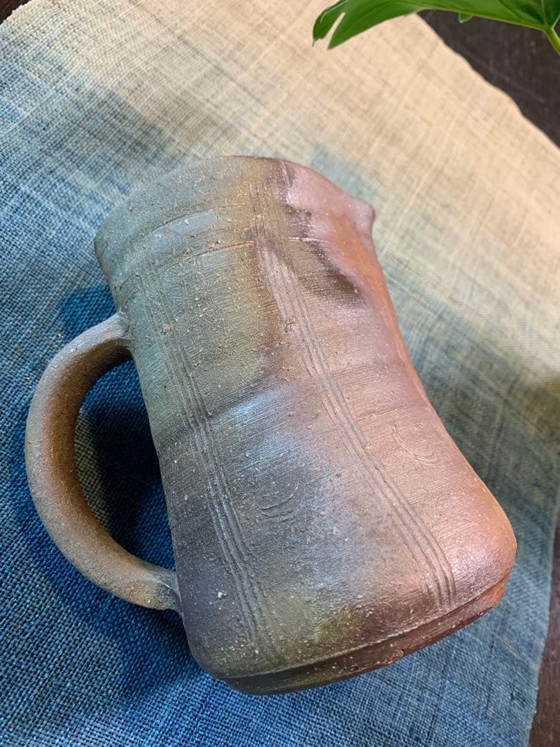 和仁栄幸　備前焼　花入　焼き締め　　金重陶陽　最後のお弟子さん　ほぼ新品