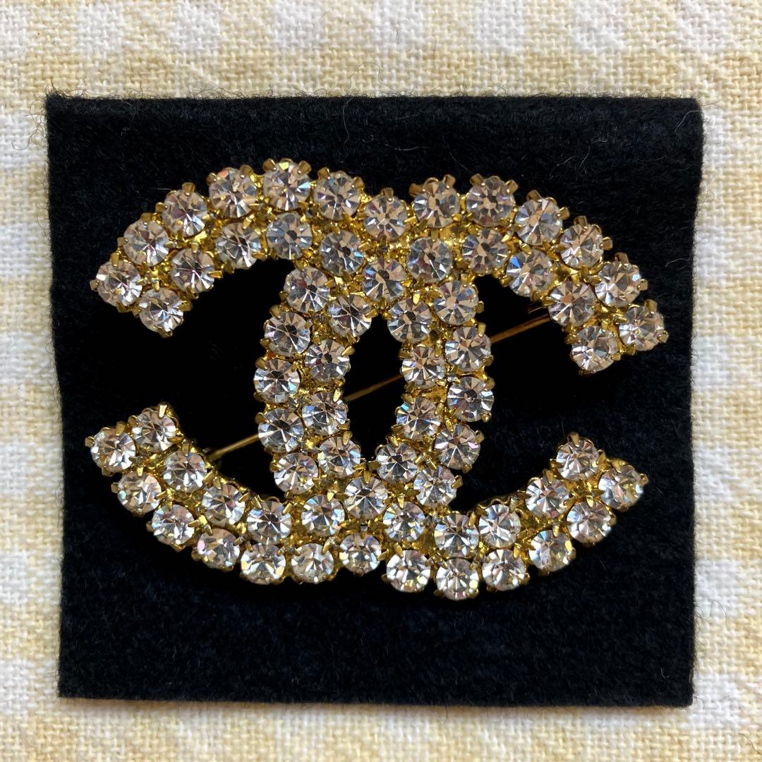 CHANEL ゴールド CCロゴ ブローチ