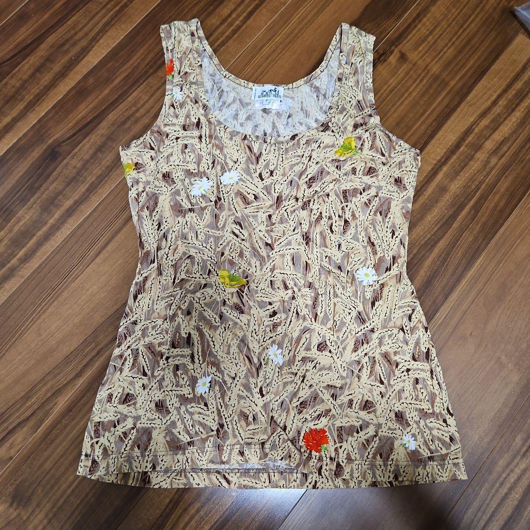 エルメス タンクトップ M 麦柄 花柄