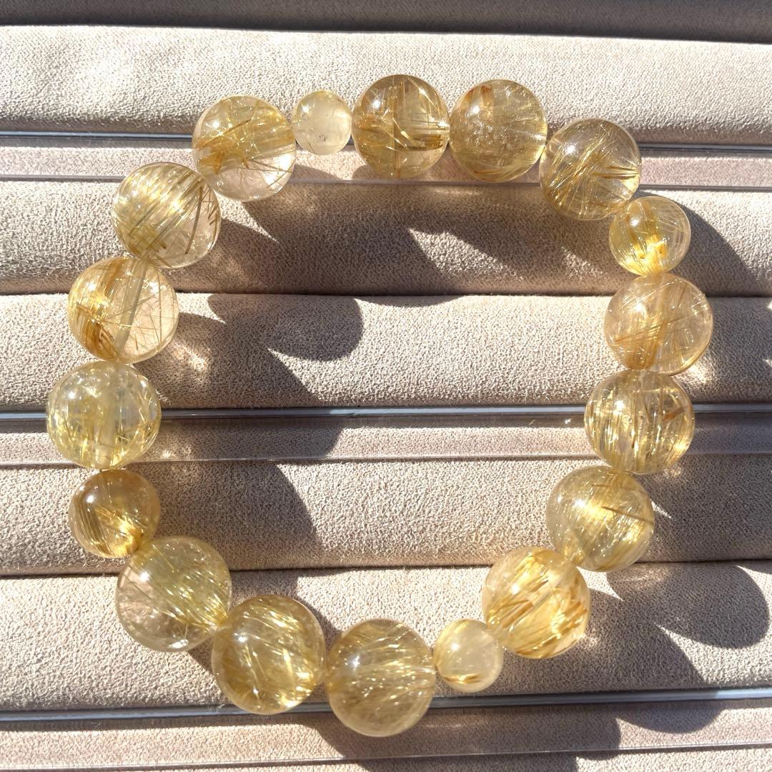n*い様 【21万➡︎9万8千円】ゴールデンタイチンルチルクォーツ ブレスレット