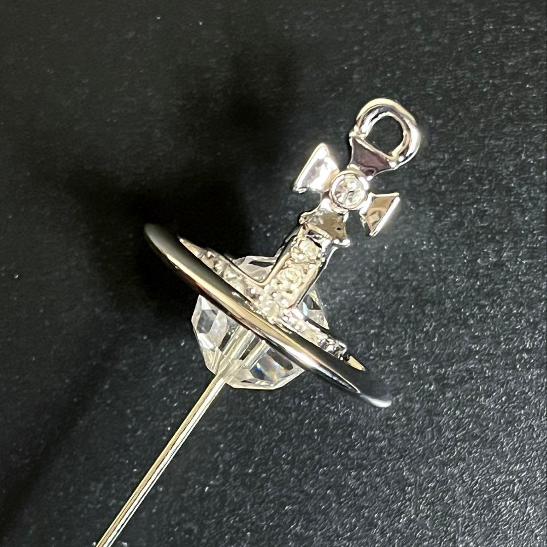 VivienneWestwoodロング ピンブローチ グラスカット クリスタル