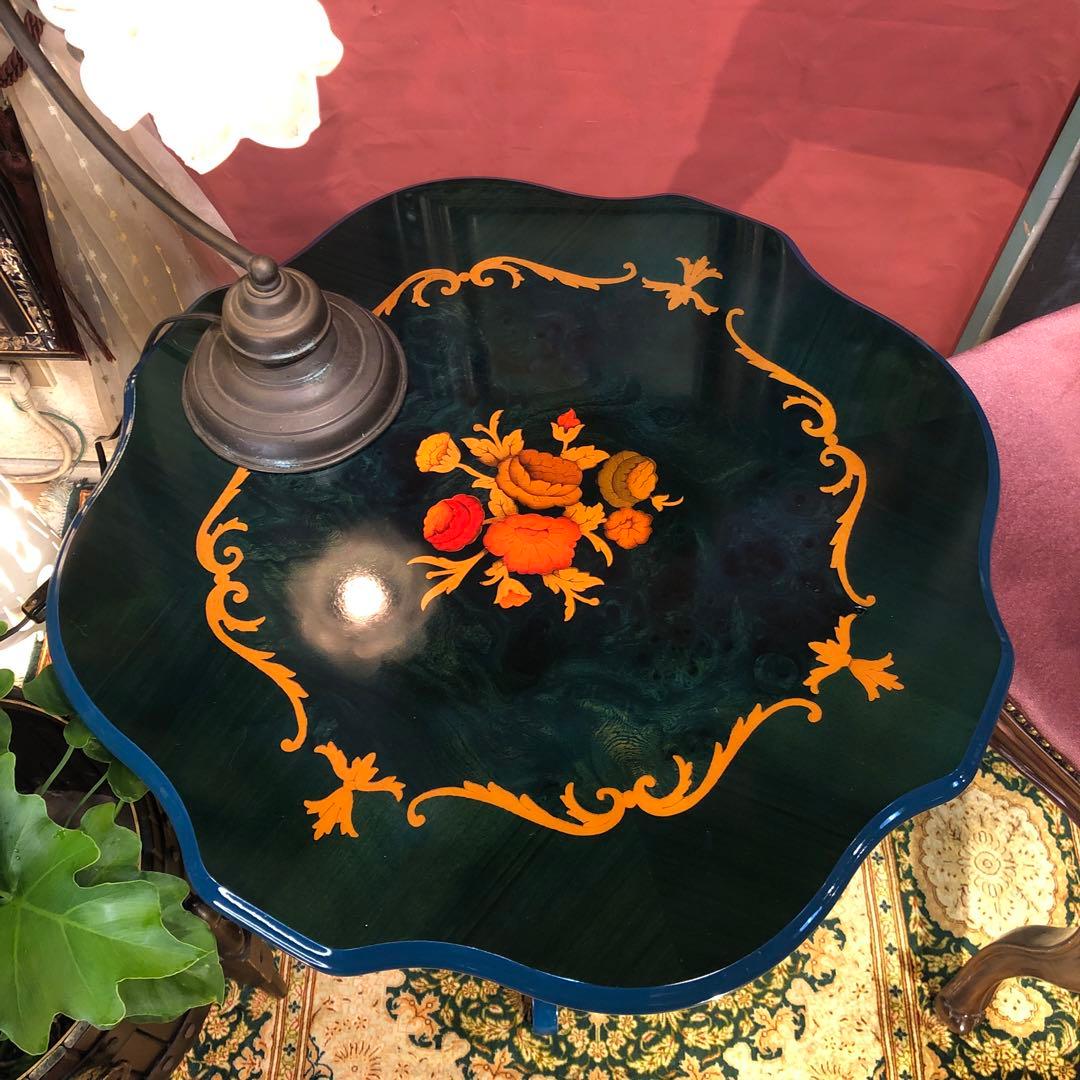 Sale ヴィンテージ イタリアン象嵌　コンパクト　サイドテーブル