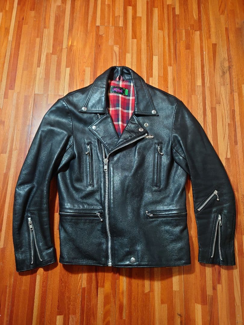 ROTAR ダブルレザーライダースジャケット ブラック M ローター ロンジャン