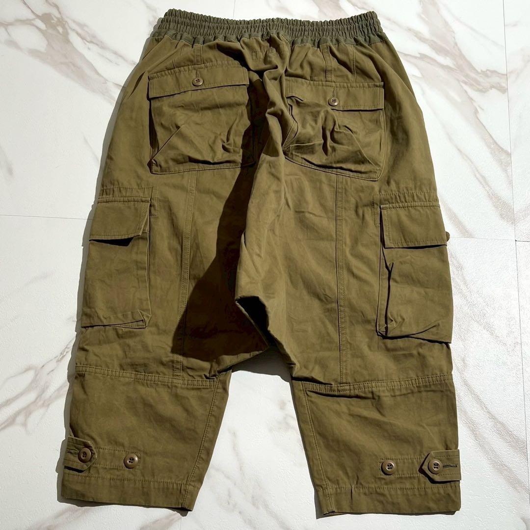 極美品 22SS◎ジュンヤワタナベマン カーゴサルエルパンツ グリーン系 M