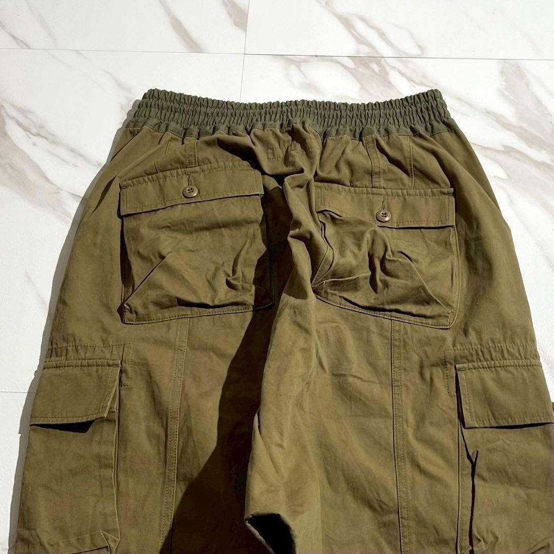 極美品 22SS◎ジュンヤワタナベマン カーゴサルエルパンツ グリーン系 M