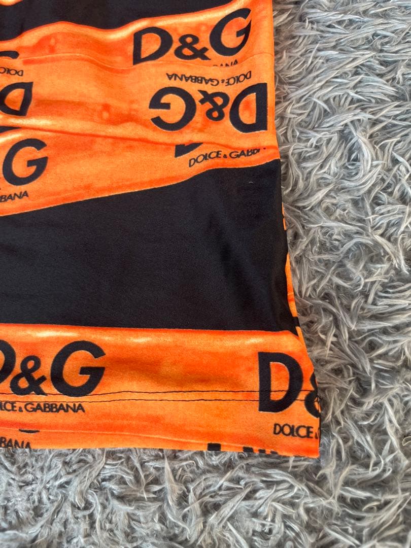 激レア　ドルガバ　ロゴ入りボーダー　ホルターネックタンクトップ　Y2K