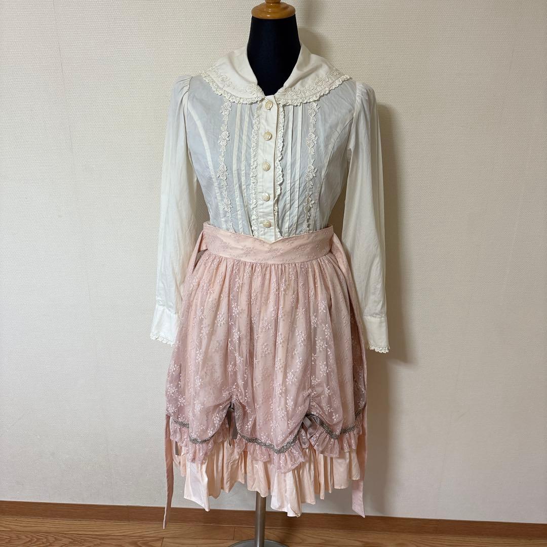 ヴィクトリアンメイデン・エレガントレーシースカート・ピンク