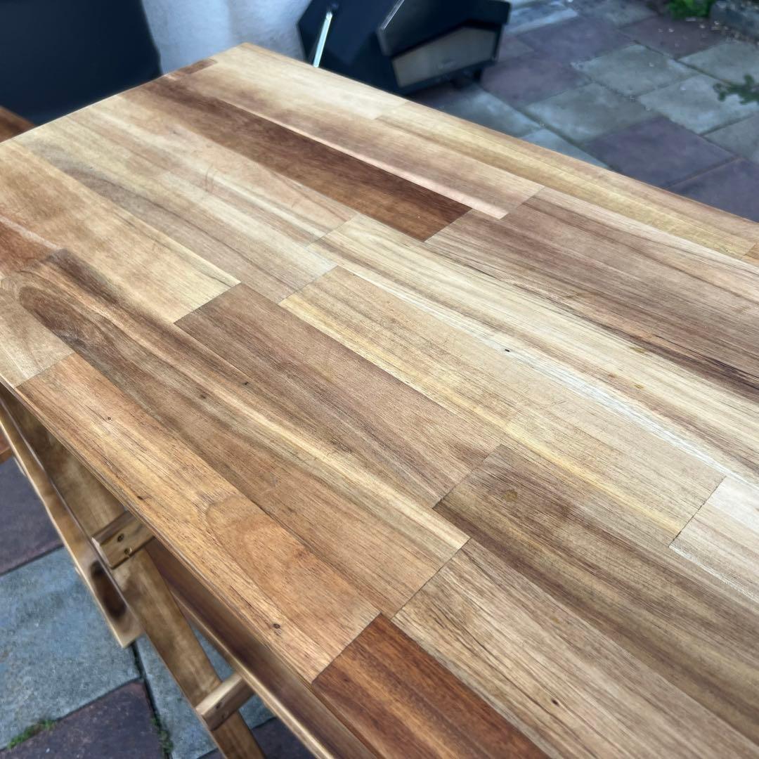 【未使用】キッチンテーブル アカシアキッチンラック + オプションテーブル