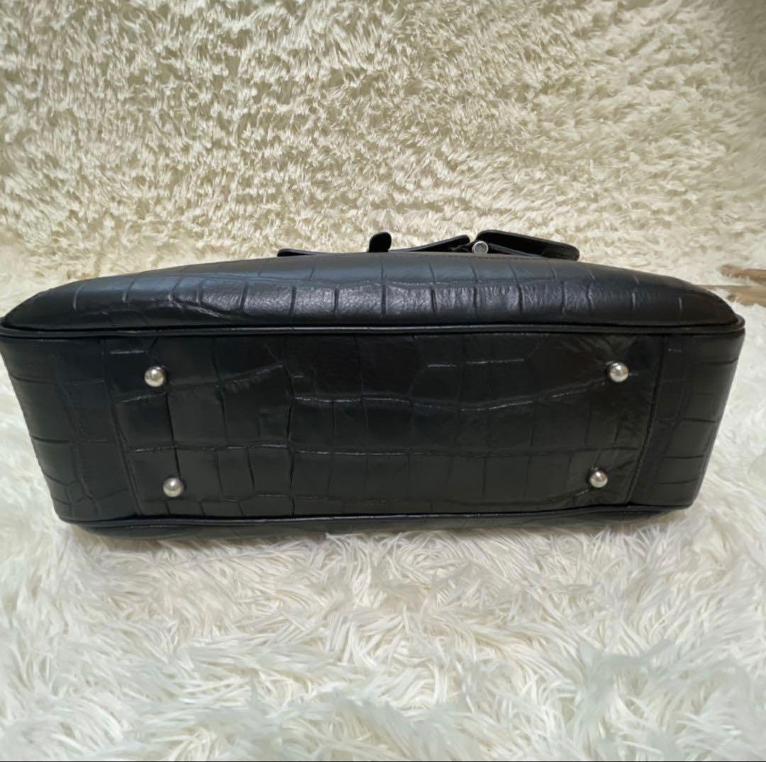 【美品】ペッレモルビダ メイデンボヤージュ クロコ フラップトートバッグ