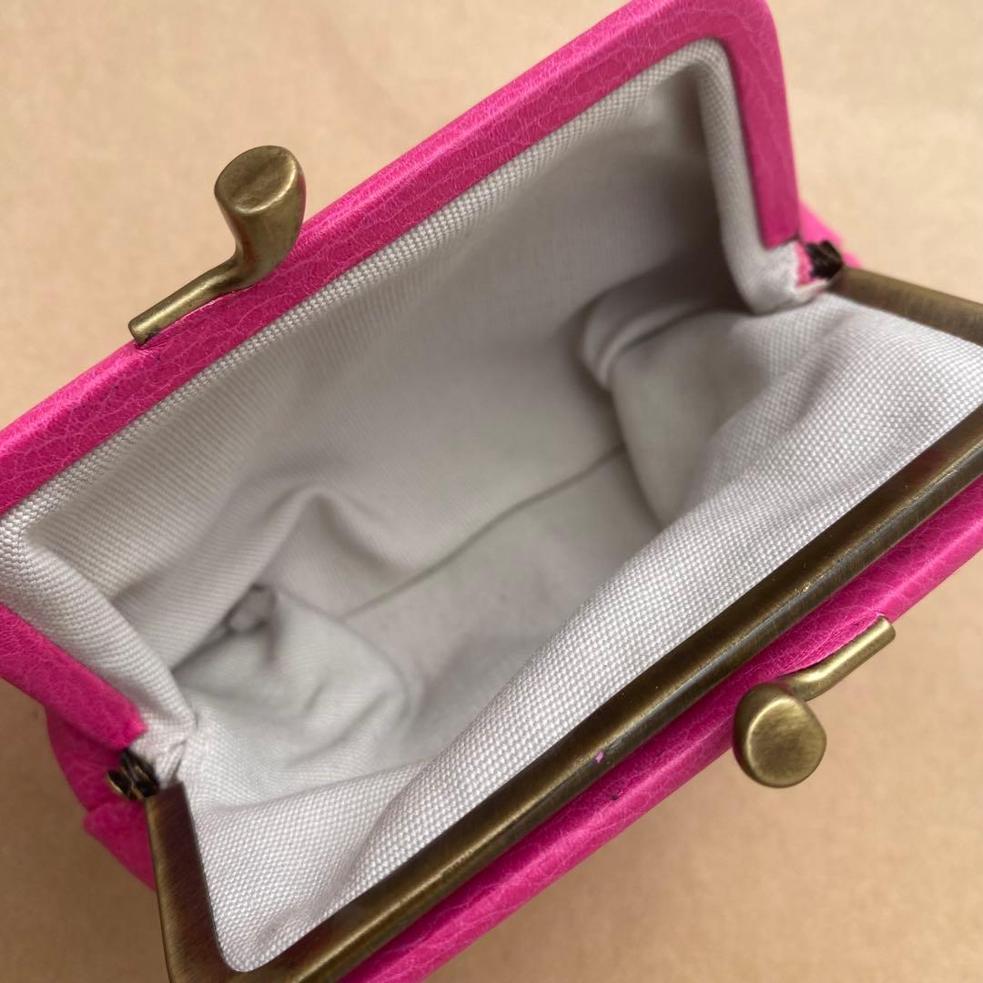 イルビゾンテ　がま口　ポーチ　ミニ財布　ケース　小銭入れ　小物入れ　ピンク