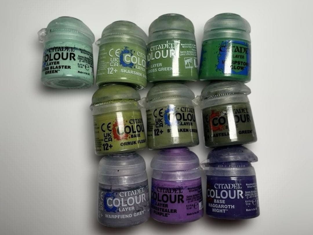 シタデルカラー　レイヤー、ベース、ジェイド、ドライ　新品未開封13個 中古30個