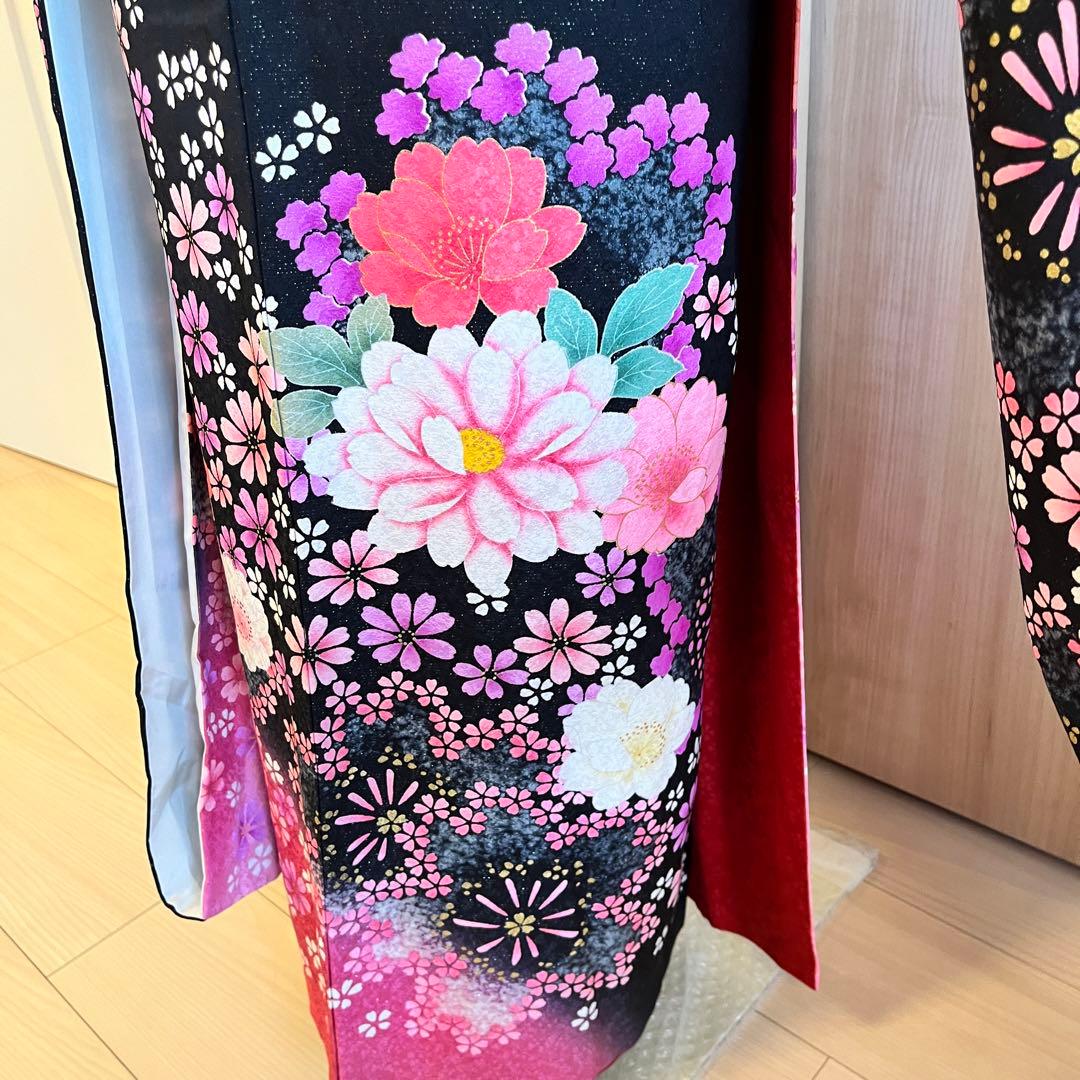 振袖セット　黒　ピンク　sMH2410154