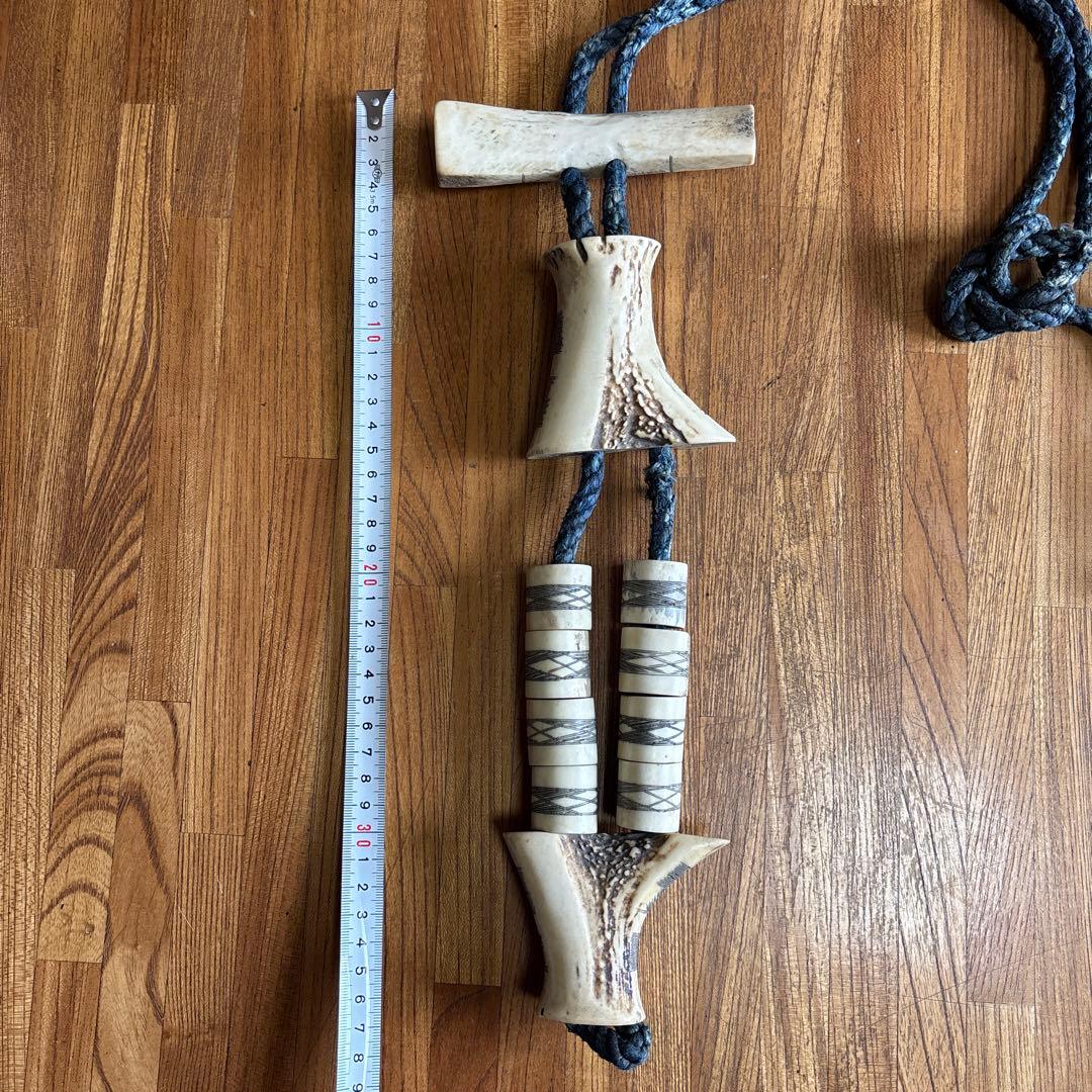 アイヌ 首飾り 鹿角 シトキ タマサイ 民族 民藝 ビンテージ 郷土