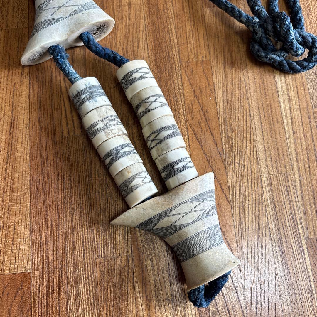 アイヌ 首飾り 鹿角 シトキ タマサイ 民族 民藝 ビンテージ 郷土