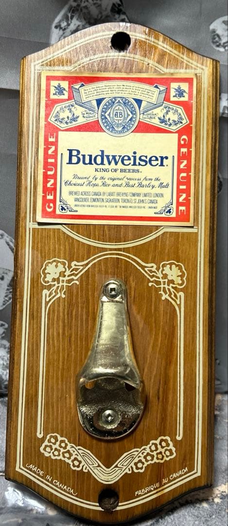 ビンテージ品 バドワイザー（Budweiser）壁掛け式栓抜 希少