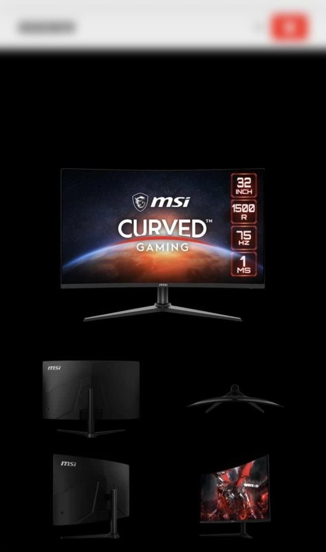 MSI CURVED GAMING 32インチ モニター(G323CV)
