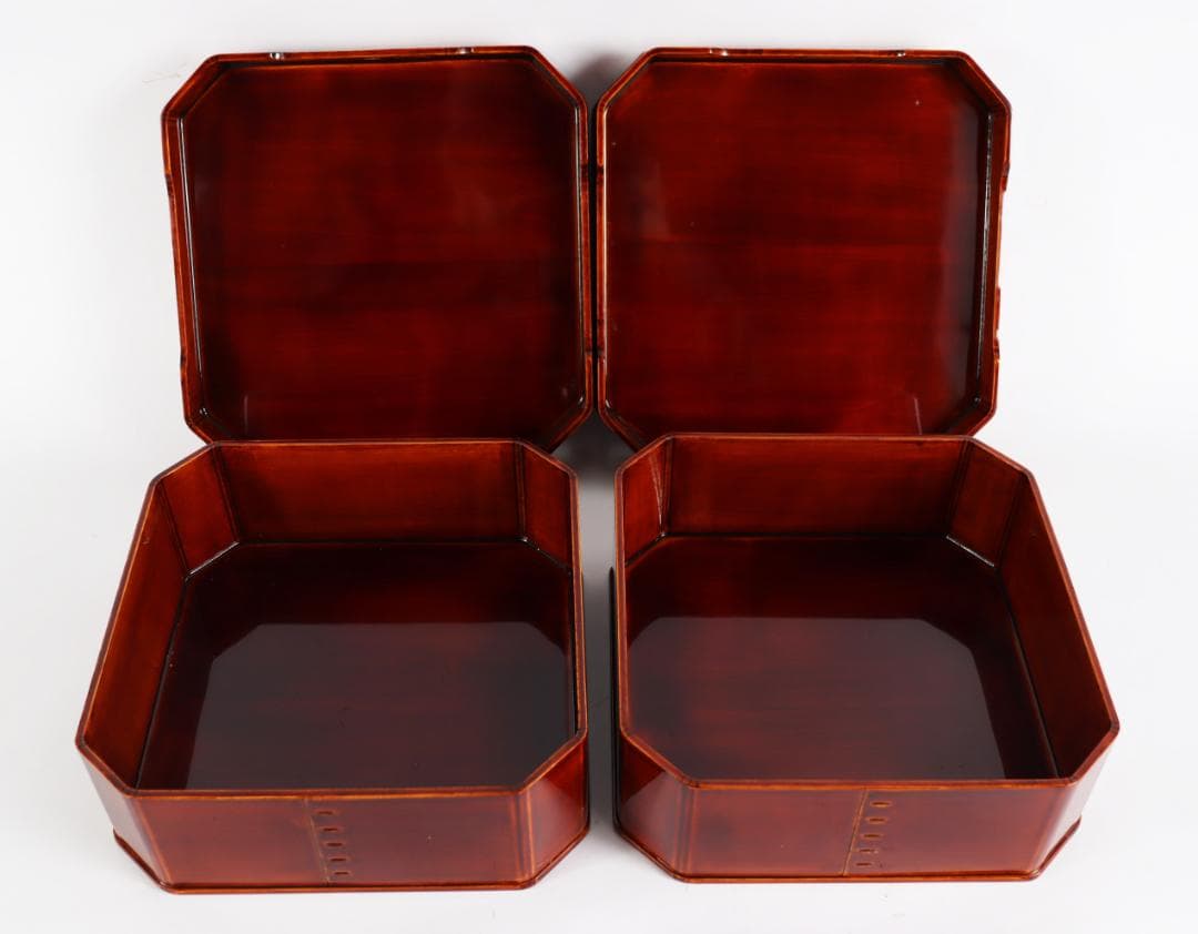 木曽漆器 大徳寺重 弁当箱 五個 共箱 茶道具 懐石道具