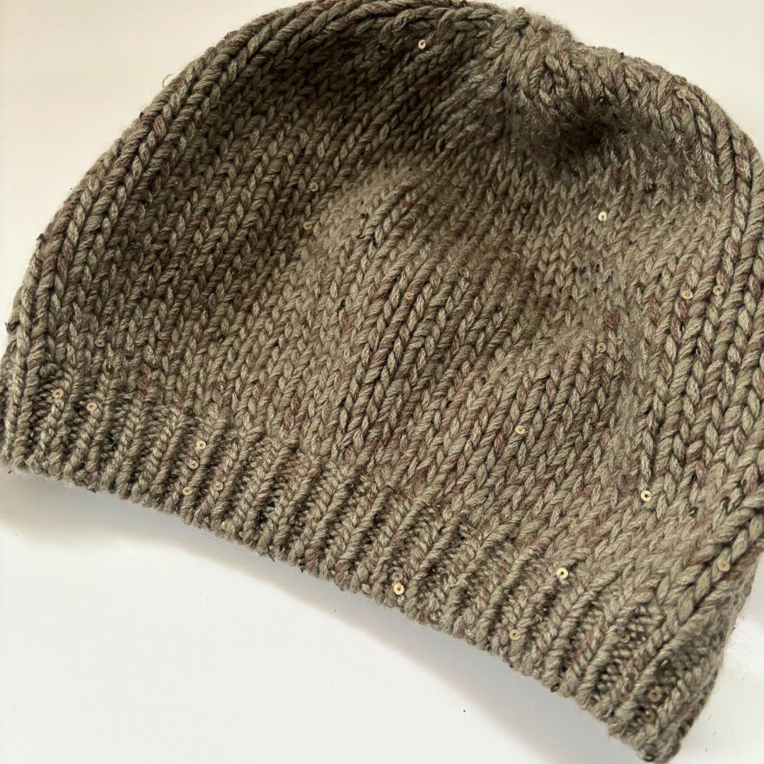 BRUNELLO CUCINELLI カシミヤ スパンコール・ラメ ニット帽