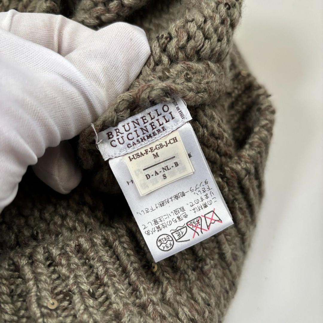 BRUNELLO CUCINELLI カシミヤ スパンコール・ラメ ニット帽