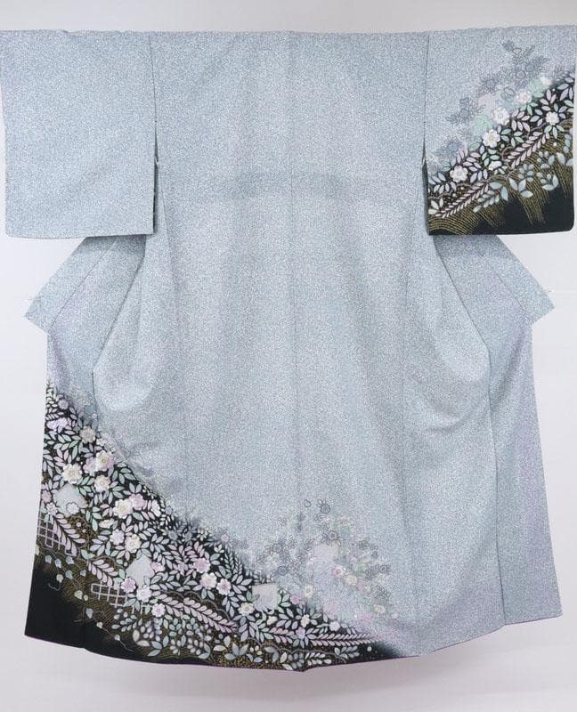 えぐっち　洗える♪訪問着＊胴抜き 着物 たたき染め 辻が花柄 12HH8