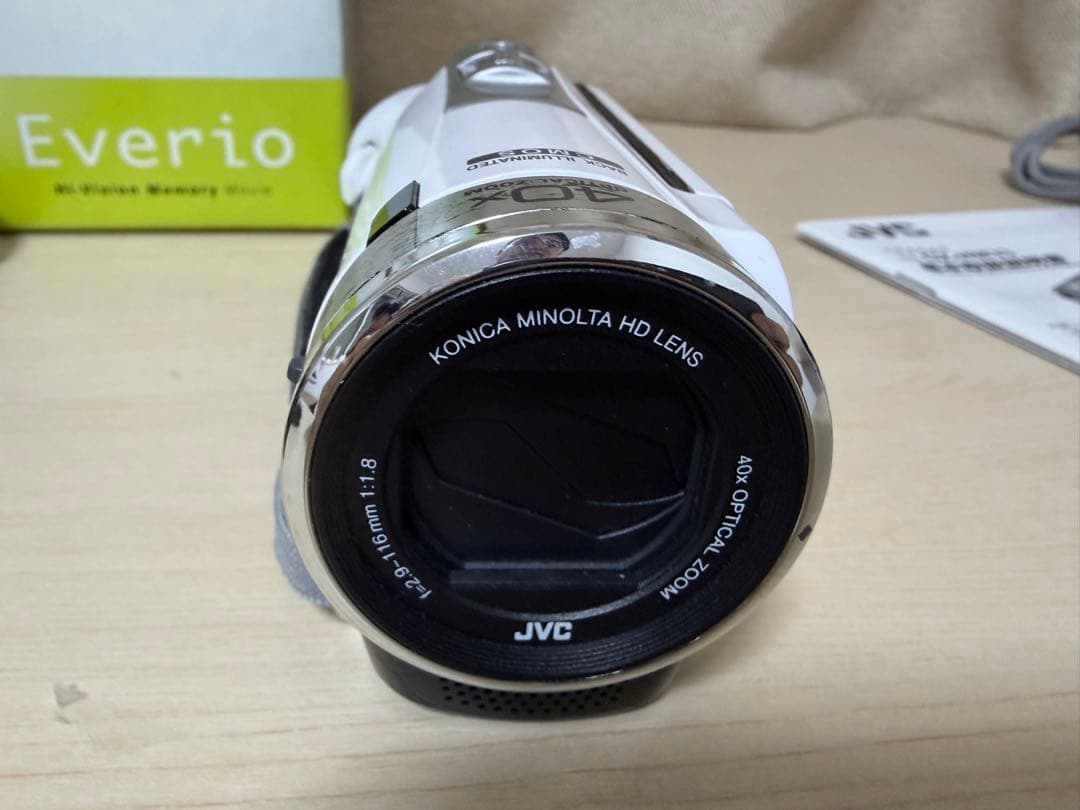 【動作確認済】JVC Everio GZ-HM33-Wビデオカメラ 箱付