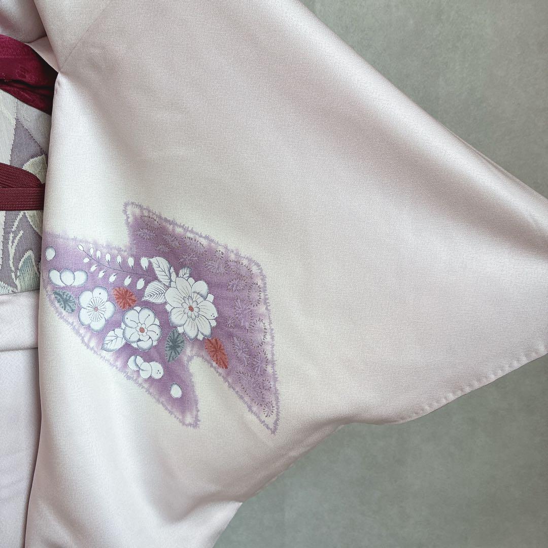 訪問着　フルセット　着物　辻ヶ花　スモールサイズ　Sサイズ　正絹　淡彩の華　G3