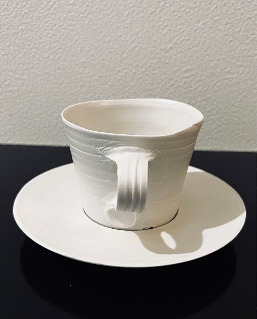 黒田泰蔵　白磁　カップ＆ソーサー　貴重