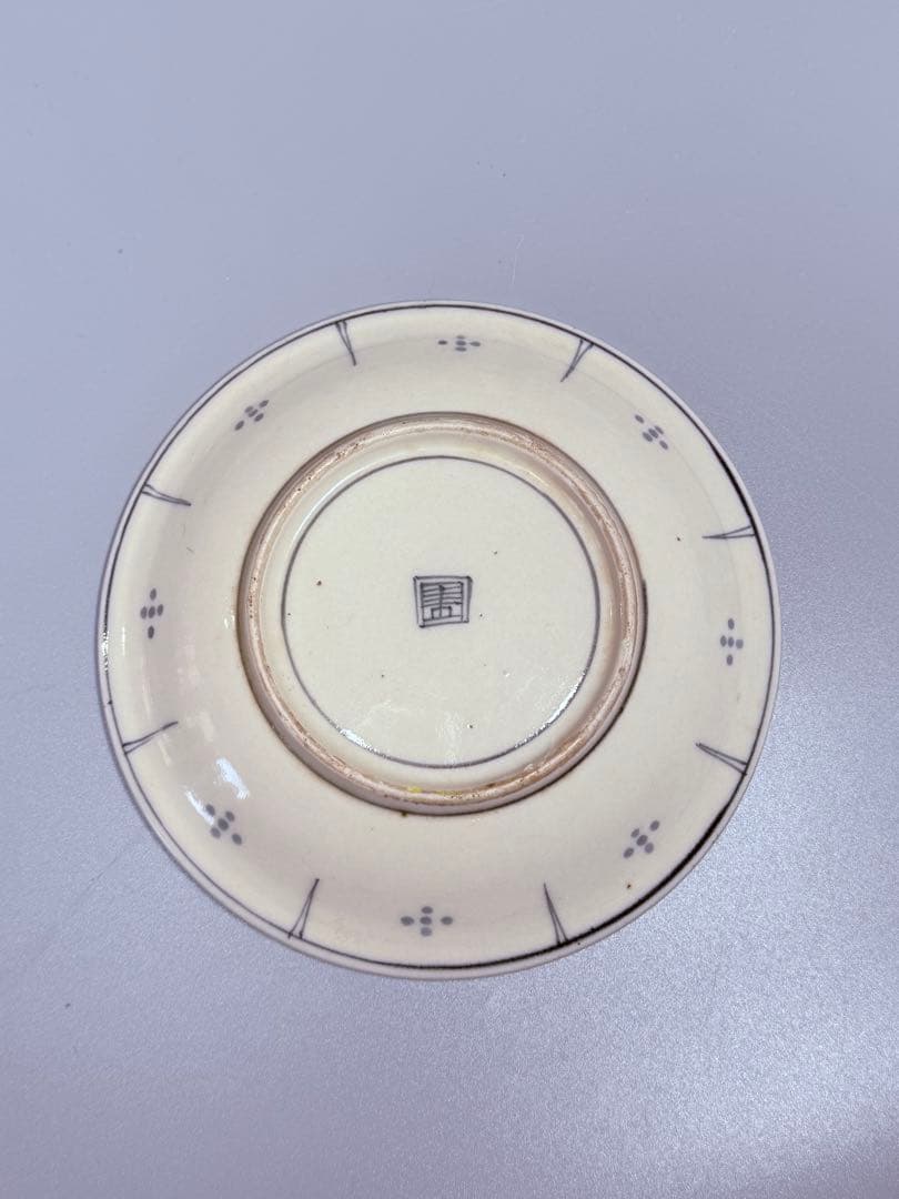 幕末明治期　染付竹林賢人図皿　五枚　肥前有田　直径17.2㎝　古器を楽しむ