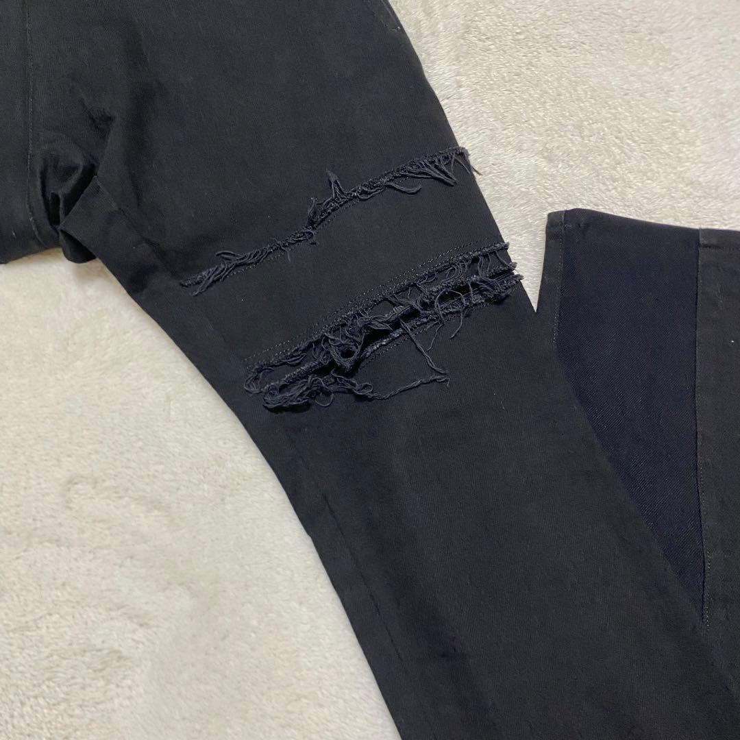 美品　Kiryuyrik キリュウキリュウ　ストレッチ　サルエルパンツ　デニム