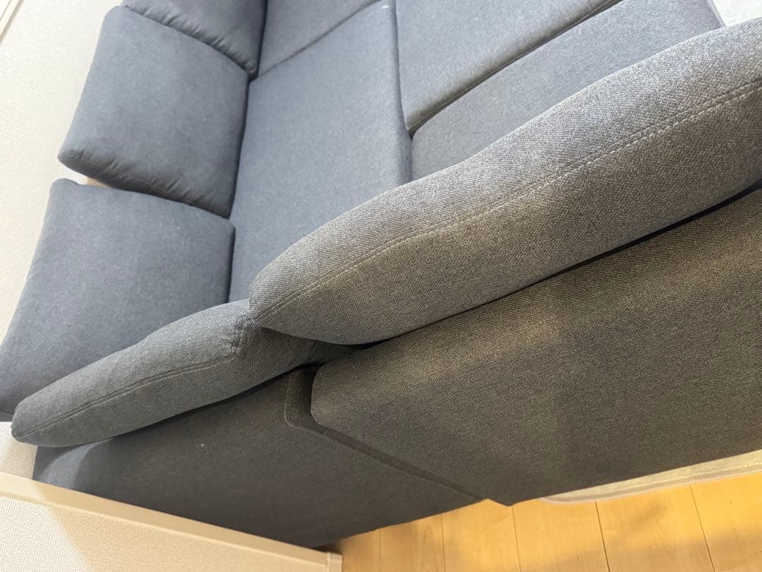 ロウヤ カウチソファ コーナーソファ 3人掛け 4人掛け L字 チャコールグレー