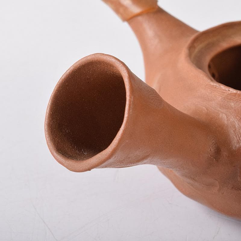 常滑焼　朱泥　蛙摘　横手急須　V　7638