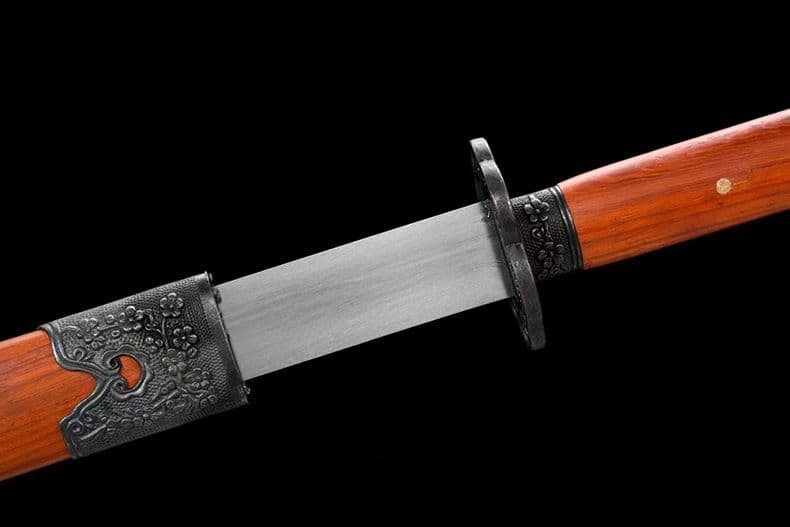 オレンジの曲刀 繍春刀 牛尾刀 苗刀 手鍛造打 古兵器 武具 刀装具 両手刀