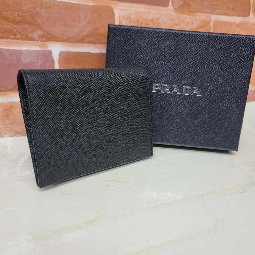 ほぼ未使用PRADA☆鑑定済☆サフィアーノ 1MV204 ブラック プラダ財布