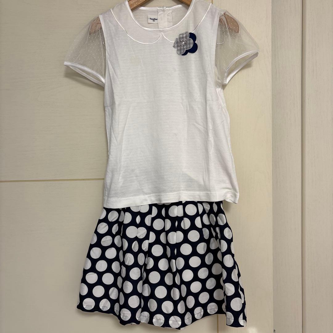 チェック柄スカート160と水玉模様スカートセット150 他