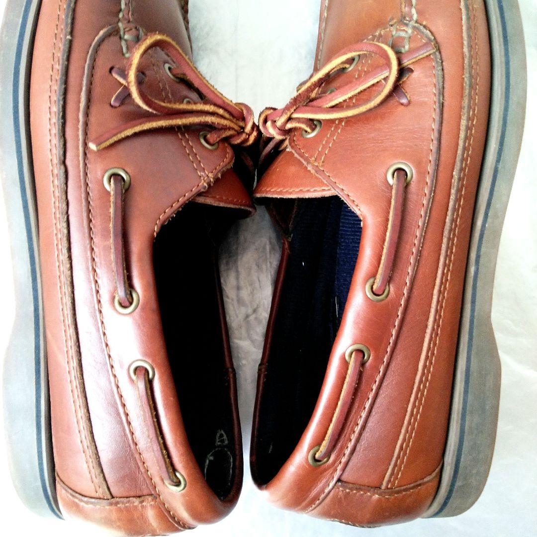 革質良好! ラルフローレン　ポロスポーツ　デッキシューズ　ブラウン　9D