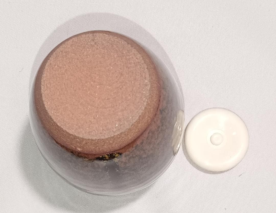 茶道具　京都清水焼　平安東山　笹田仁史作　肩衝茶入　牡丹唐草緞子仕覆付　美品！！