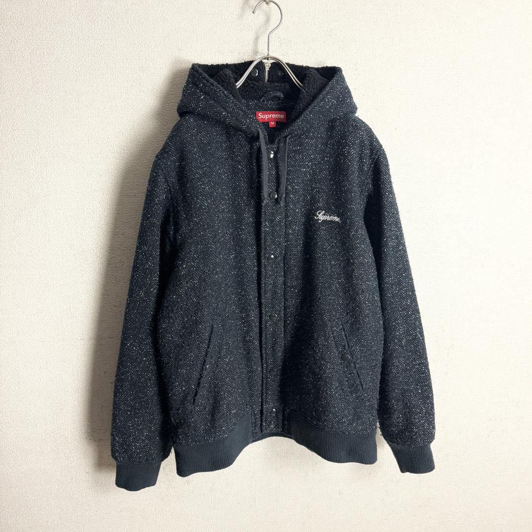 【最高デザイン☆大人気肉厚☆ヘリンボーン】シュプリーム ジャケットパーカー