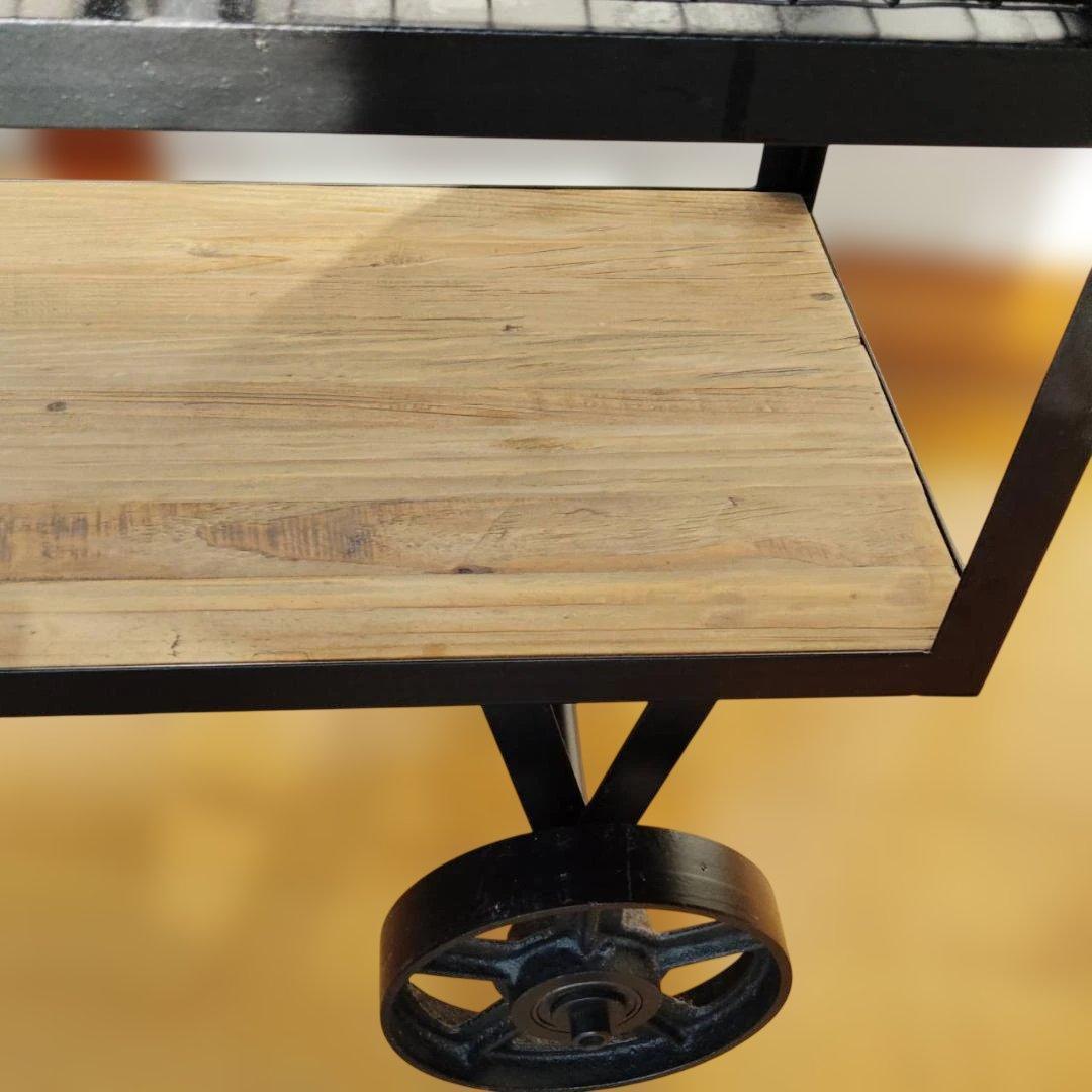★パイン古材×アイアンの重厚感★ アイアンラック カフェ風 棚 インダストリアル