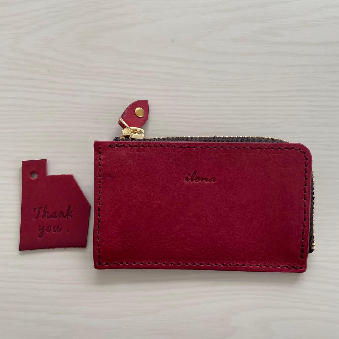 ibonaイボーナ⭐︎ L-zipミニモ・ウォレット⭐︎限定プラム