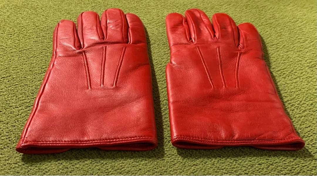 美品❗️MEROLAメローラ 本革 手袋 希少6.5 レッド イタリア製